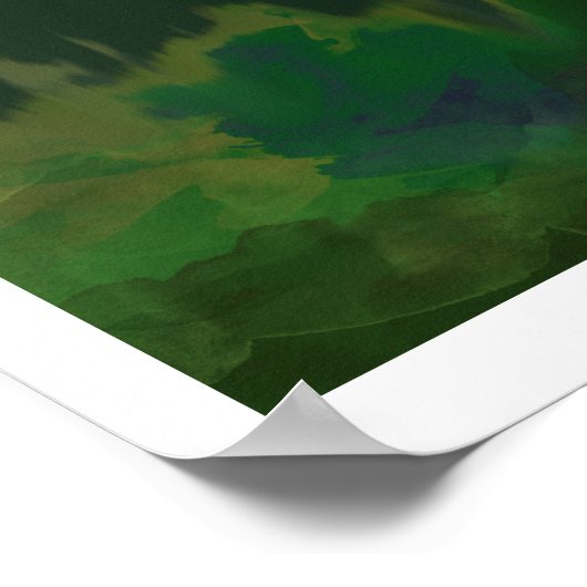 prachtige denkbeeldige bergen poster (Hoek)