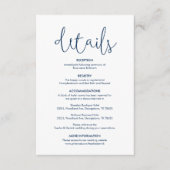 Prachtige details over onze bruiloft Moderne lande Informatiekaartje (Voorkant)