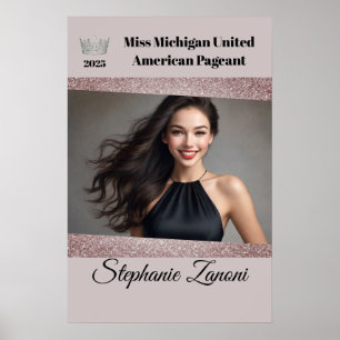 Prachtige Deurposter Glitter Glam Afscheids-Pagean Poster