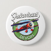 Prachtige Devon-reispleister. Ronde Button 7,6 Cm (Voorkant)