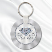 Prachtige diamant, 75e verjaardag feestgunsten, sleutelhanger