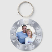Prachtige diamanten hart goedkoop, foto bruiloft g sleutelhanger (Voorkant)