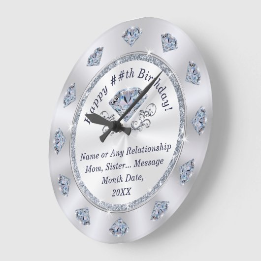 Prachtige, diamanten klok. Verjaardagscadeaus per  Grote Klok (Hoek)