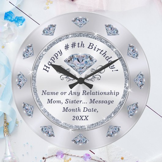 Prachtige, diamanten klok. Verjaardagscadeaus per Grote Klok