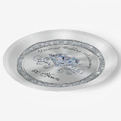 Prachtige Diamond 60e Bruiloft Jubileum Borden Papieren Bordje (Gekanteld)