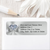 Prachtige Diamond Adres Retourlabels JOUW TEKST Etiket (Insitu)