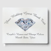 Prachtige Diamond gepersonaliseerde bruiloft gaste Gastenboek (Voorkant)