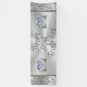 Prachtige Diamond Happy 60th Birthday Banner (Verticaal)