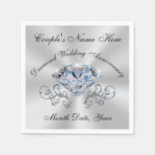 Prachtige Diamond Jubilea servetten in 3 maten (Voorkant)