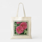 Prachtige dieproze pioen op canvas canvas tas. tote bag (Achterkant)