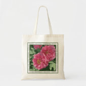 Prachtige dieproze pioen op canvas canvas tas. tote bag (Voorkant)