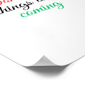 Prachtige dingen komen eraan poster (Hoek)