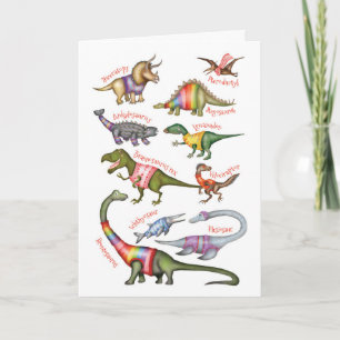Prachtige dinosauriër blanco wenskaart kaart