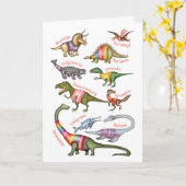 Prachtige dinosauriër blanco wenskaart kaart (Gele Bloem)