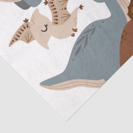 Prachtige dinosaurussen Boho Tissuepapier (Detail)