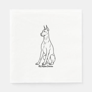 Prachtige Dobermann Servet
