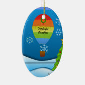 Prachtige dochter, kleurige hete luchtballon keramisch ornament (Rechts)