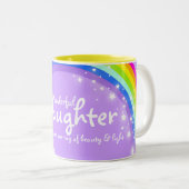 Prachtige dochter regenboog paarse mok (Voorkant rechts)