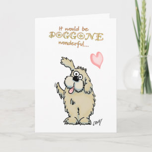Prachtige Doggone als u mijn valentijn zou zijn! Feestdagen Kaart