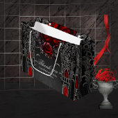 Prachtige donkere gotische bruiloft ontwerp groot cadeauzakje