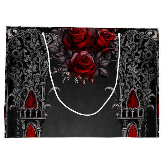 Prachtige donkere gotische bruiloft ontwerp groot cadeauzakje (Achterkant)