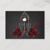 Prachtige donkere gotische bruiloft ontwerp informatiekaartje (Achterkant)