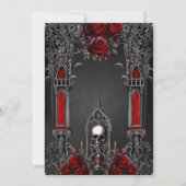 Prachtige donkere gotische bruiloft ontwerp save the date (Achterkant)