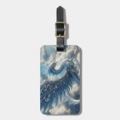 Prachtige draak omringd door wolken bagagelabel (Voorkant verticaal)