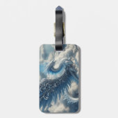 Prachtige draak omringd door wolken bagagelabel (Achterkant verticaal)