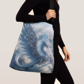 Prachtige draak omringd door wolken crossbody tas (Dichtbij)