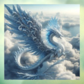 Prachtige draak omringd door wolken raamsticker (Vel 3)
