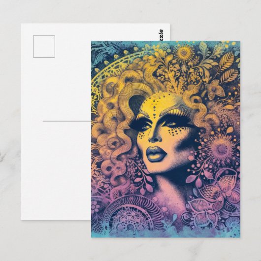 Prachtige Drag Queen Briefkaart (Voorkant / Achterkant)