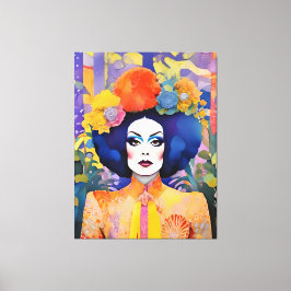 Prachtige Drag Queen Canvas Afdruk