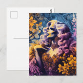 Prachtige Drag Queen in Bloemen Briefkaart (Voorkant / Achterkant)