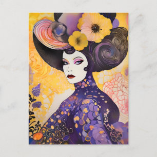Prachtige Drag Queen Klimt stijl Briefkaart