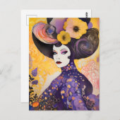Prachtige Drag Queen Klimt stijl Briefkaart (Voorkant / Achterkant)