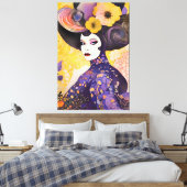 Prachtige Drag Queen Klimt stijl Canvas Afdruk (Insitu (Slaapkamer))