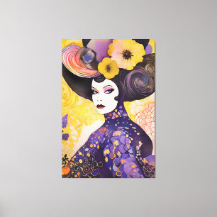 Prachtige Drag Queen Klimt stijl Canvas Afdruk