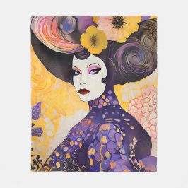 Prachtige Drag Queen Klimt stijl Fleece Deken