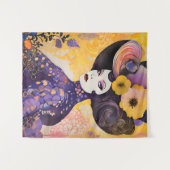 Prachtige Drag Queen Klimt stijl Wandkleed (Voorkant (horizontaal))