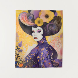 Prachtige Drag Queen Klimt stijl Wandkleed