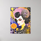 Prachtige Drag Queen Paarse Sinaasappel Canvas Afdruk (Voorkant)