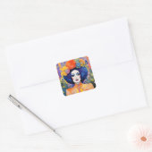 Prachtige Drag Queen Vierkante Sticker (Envelop)