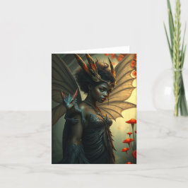 Prachtige Dragon Fairy Portrait Kaart