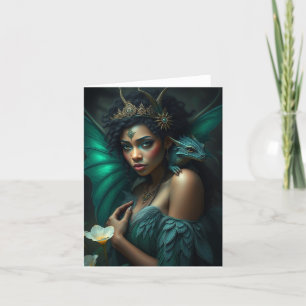 Prachtige Dragon Fairy Portrait Kaart
