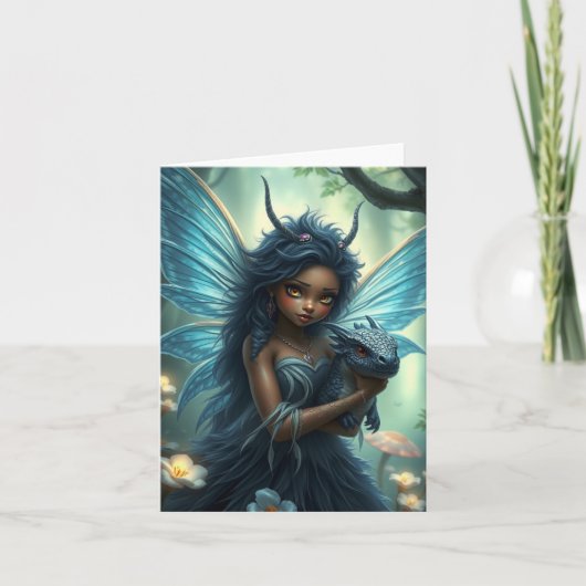Prachtige Dragon Fairy Portrait Kaart (Voorkant)