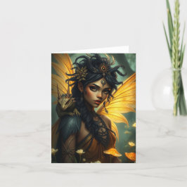 Prachtige Dragon Fairy Portrait Kaart