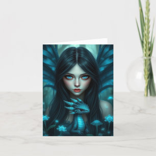 Prachtige Dragon Fairy Portrait Kaart