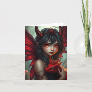 Prachtige Dragon Fairy Portrait Kaart