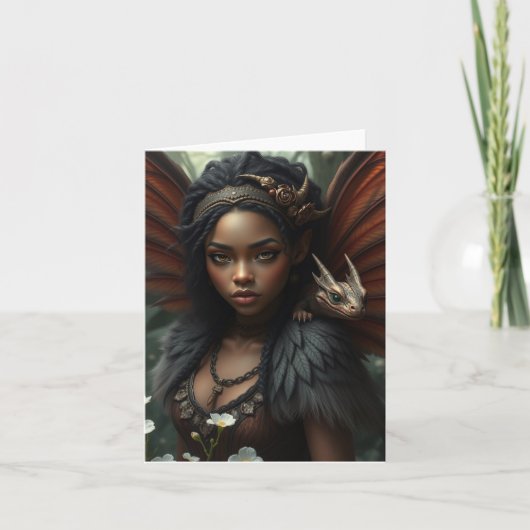 Prachtige Dragon Fairy Portrait Kaart (Voorkant)